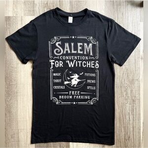 New Salem Witches Convention For Witches Black Short Sleeve Tee Unisex Small
